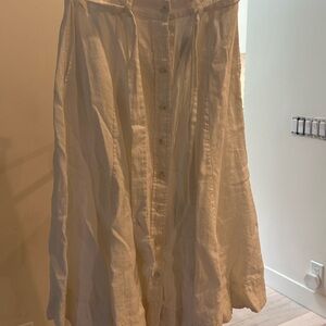 Polo Ralph Lauren Cream Button-Down Skirt